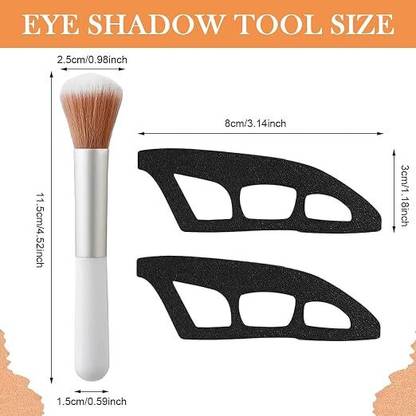 HANNEA Eyeshadow Stencil Templates with Brush for Eye Makeup Eyebrow Stencil