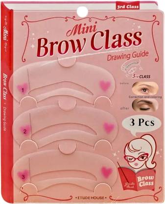 Ear Lobe & Accessories Reusable Eyebrow Stencil Eye Brow Grooming Shaping Template- Set of 3 Pieces Eyebrow Stencil
