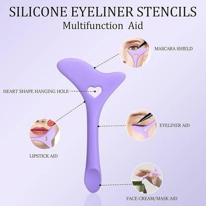 KENZY 4 in 1 Eyeliner Stencils Wing Tips Silicone Eyeliner Eyebrow Stencil