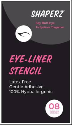 Shaperz Eyeliner Cat Winged Tip 100% Latex Free Eyeliner Stencils - Pack of 4 Pairs Eyebrow Stencil