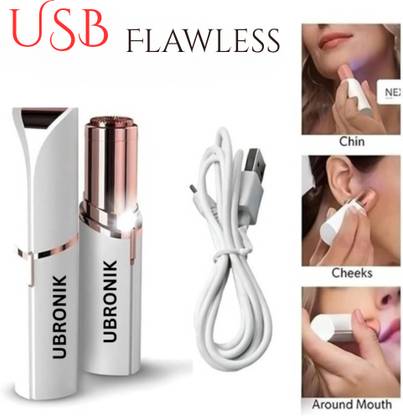 UBRONIK Electric Flawless Facial Shaver – Lipstick Shape, Painless Hair Remover, Women