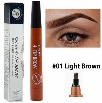 Digital Shoppy Tint my 4-tip Liquid Eyebrow Pencil Waterproof (NO 1 ) Eyebrow Thread