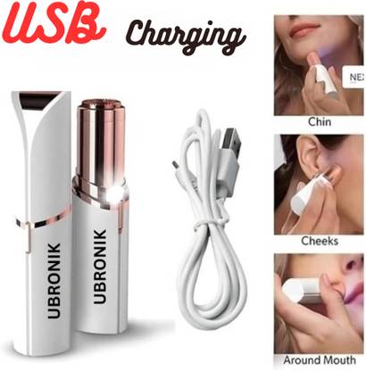 UBRONIK Lipstick Style Painless Shaver – Electric Flawless Facial Hair Remover, Women
