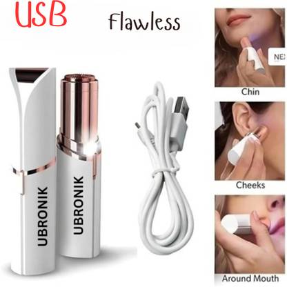 UBRONIK Painless Hair Remover – Electric Lipstick Shape Flawless Facial Shaver, Women