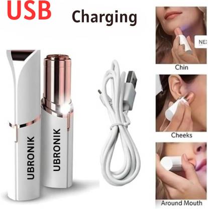 UBRONIK Lipstick Shape Painless Shaver – Flawless Electric Facial Hair Remover, Women