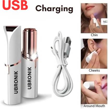 UBRONIK Painless Lipstick Shape Electric Shaver – Flawless Facial Hair Remover, Women