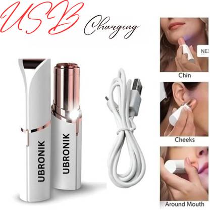 UBRONIK Lipstick Style Flawless Shaver – Painless Electric Facial Hair Remover, Women