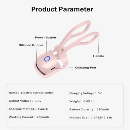 AARADHYAM Ergonomic Safe Lasting Portable Lash Eyelash Curler for Women