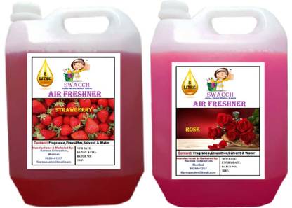 swacch Air Freshner (5 Litre) (Pack of 2) Strawberry & Rose , Room Freshner/ Fabric Deodorizer