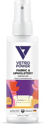 Vetro Power Fabric & Upholstery Protector Spray Invisible Liquid & Stain Repellent