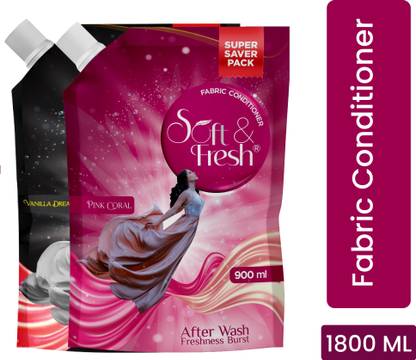 Soft & Fresh Pink Coral & Vanilla Dreams Fabric Conditioner increase shine,softness,Freshness