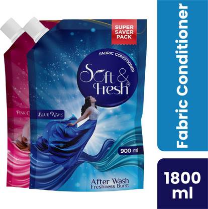 Soft & Fresh Blue Wave & Pink Coral Fabric Conditioner increase shine, softness and Freshness