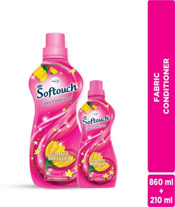Softouch by Wipro Garden Bouquet Liquid Fabric Conditioner with Jasmine & Fresh Roses Fragrance