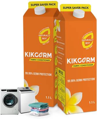Kikgerm Naturally Best Fabric Conditioner No Harmful Chemicals & 99.99% Germ Protection