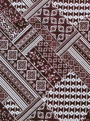 Crepe Geometric Print Kurta Fabric
