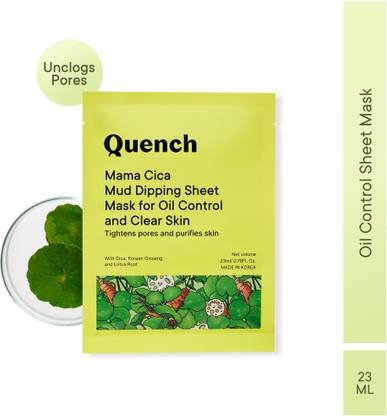 Quench Cica Face Sheet Mask to Control Excess Oil