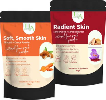UTARA AYURVEDA Skincare Face Pack Powder Soft , Smooth & Radiant Skin
