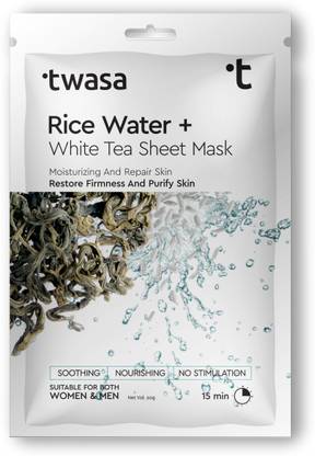 Twasa Rice Water Face Sheet Mask for Deep Hydration Skin