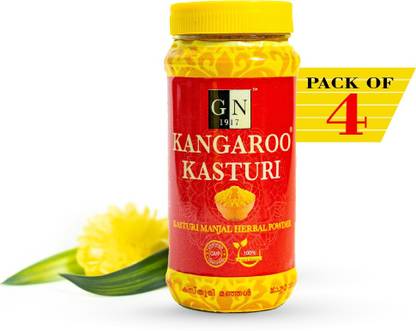 GN 1917 Natural Kasturi Manjal - Face Pack (Pack of 4 Jars)