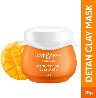 Dot & Key Mango Detan Clay Mask for New-age 'ubtan' to visibly reduce tan,Fades Dark Spots