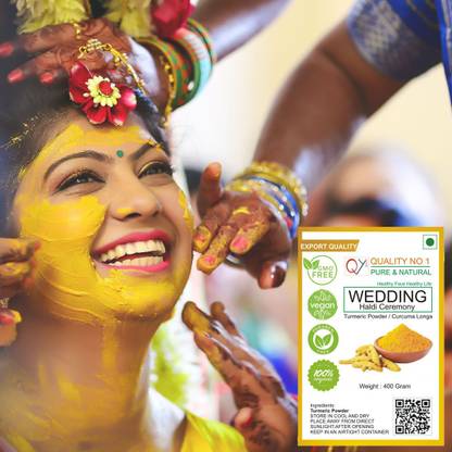 QY1 Wedding Haldi Ceremony Turmeric Powder (400 Gram)