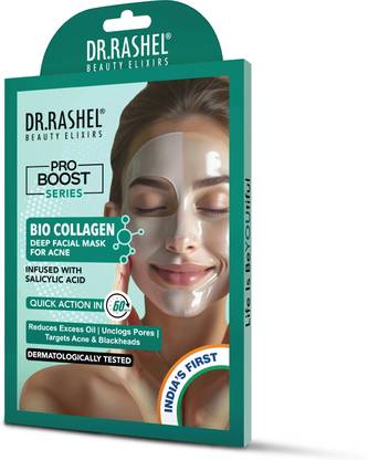 DR.RASHEL Bio Collagen Facial Mask | Infused with Salicyclic Acid | Pro Boost series