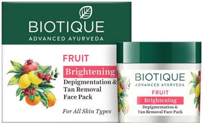 BIOTIQUE FRUIT Brightening & Tan Removal Face Pack