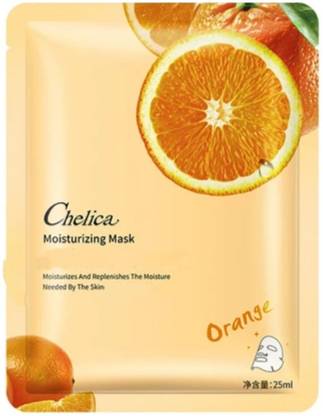 CHELICA KOREAN Softening & Smoothening ORANGE FACE MASK SHEET PACK OF 1