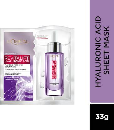 L'Oréal Paris Revitalift Hyaluronic Acid Fresh Mix Serum Sheet Mask, 33g