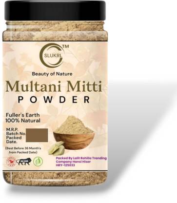 slukrl Pure Natural Multani Mitti Face Pack powder for Hair,face