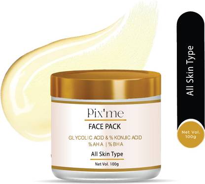 Pix'me AHA + BHA & KojicFace Mask | Exfoliating and Brightening