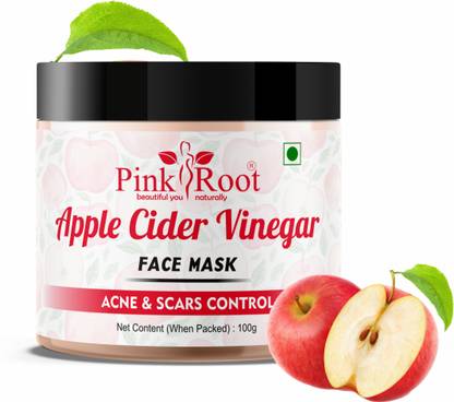PINKROOT Apple Cider Vinegar Face Mask 100gm for Skin Whitening, Acne Free Glowing Skin