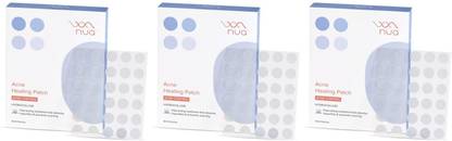 Nua Acne Healing Patch Waterproof 100% Hydrocol ,30 Patches xPack of 3 (90 g)