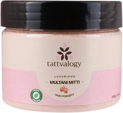 Tattvalogy Multani Mitti Powder | Bentonite Clay | Rich in Calcium | Face Mask & Hair Mask