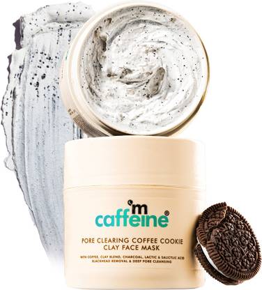 mCaffeine Pore Cleanse Coffee Cookie Detan Face Mask | 9% AHA BHA, 3% Charcoal Face Pack