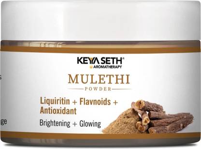 KEYA SETH AROMATHERAPY Mulethi Powder Face Pack for Women & Men, Brightening + Glowing Skin Yastimadhu