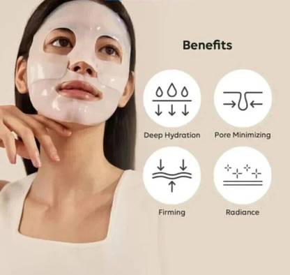 Lonien Bio Collagen Face Mask Hydrating Overnight Hydrogel Pore Minimizing Elasticity