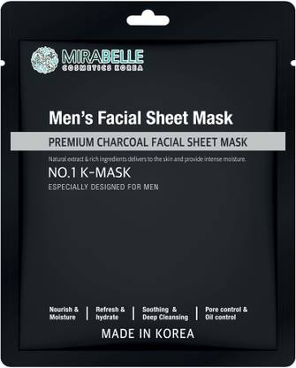 MIRABELLE COSMETICS KOREA Mens Facial Sheet Mask