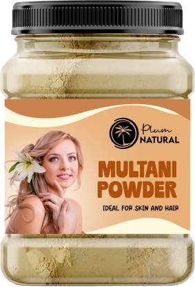 Plum Natural Natural & Pure Multani Mitti Powder For Natural Soft,Pimple Free Skin Face Pack