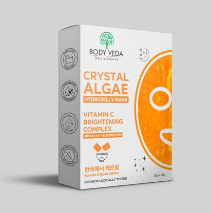 BODY VEDA Crystal Algae HydroJelly Peel-Off Mask | Vitamin C | Formulated in Korea