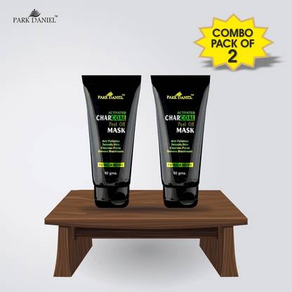 PARK DANIEL Activated Charcoal Peel off Mask Combo pack of 2 tubes of 60 g - For Black head removal, deep cleansing & Instant glow( 120 gms)