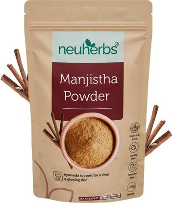 Neuherbs Manjistha Powder For Clean & Glowing Skin With No Artificial Colour & Additives