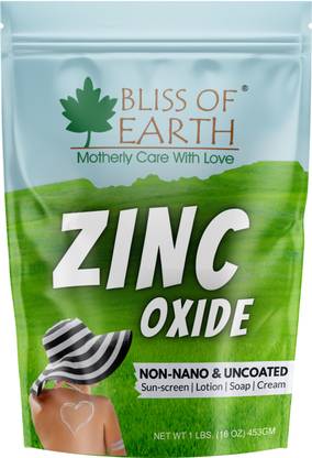 Bliss of Earth Zinc Oxide Powder Non-Nano & Uncoated for Skin Face Cosmetic & DIY Product