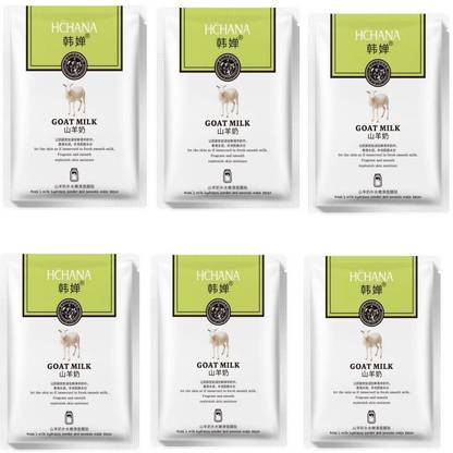 ROREC KOREAN Softening & Smoothening GOAT MILKFACE MASK PACK OF 6