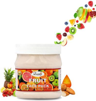 Luster Fruit Face Pack | Enriched With Vitamins & Nutrients | Helps Brighten & Glowing Skin | Face Pack For Women & Men | All Skin Types | Paraben & Sulfate Free -