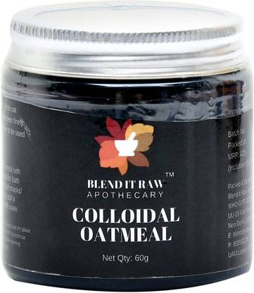 Blend It Raw Apothecary Colloidal Oatmeal Powder for Skin, Hair & Face Care [soothes eczema]