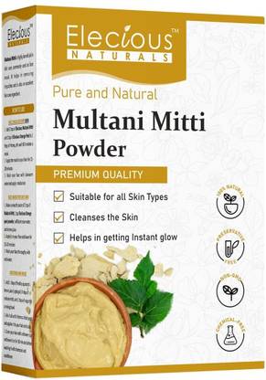 Elecious Multani Mitti powder for Face Pack | Fuller's Earth , Bentonite Clay
