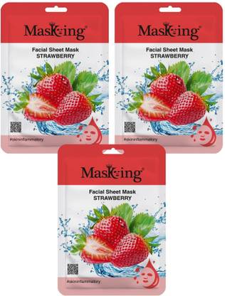 MasKing Beauty Facial Sheet Mask Strawberry Pack Of 3