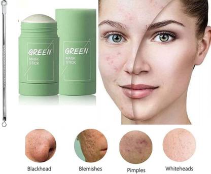 GABBU Green Stick Deep Cleaning & Blackhead Pimple Remover Pin SETT
