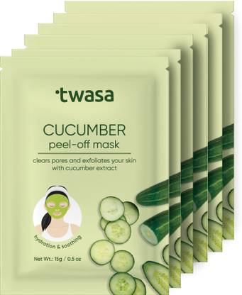 Twasa Cucumber Peel off Mask |Peel Off Mask For Clear Pores, Hydrated Skin & Refreshes